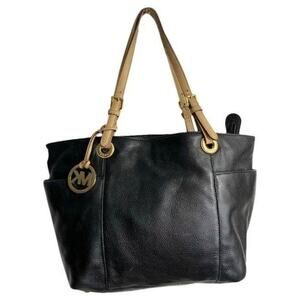 MICHAEL KORS Black Classic Leather Tote Bag